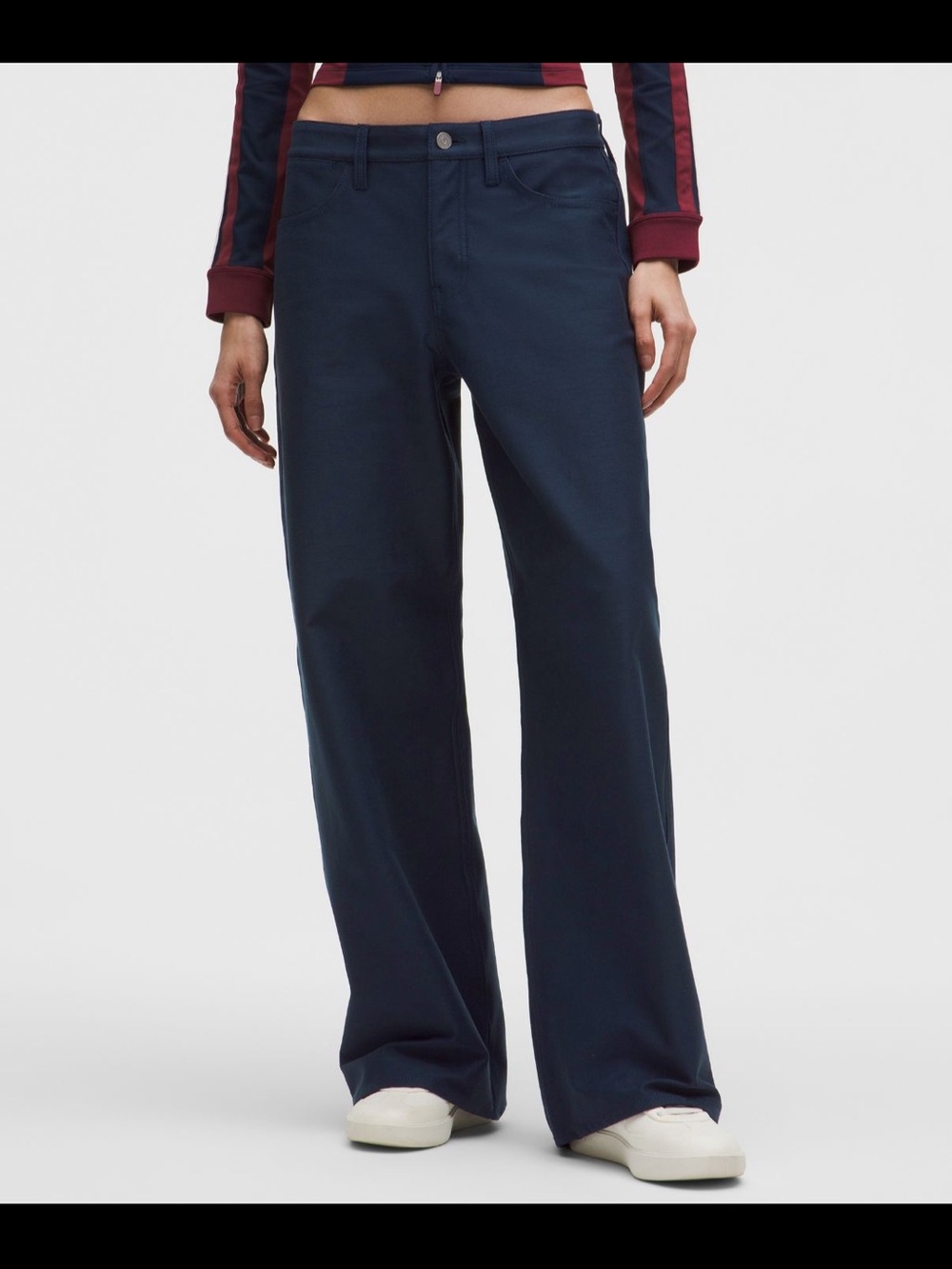 NWT Lululemon EasyFive Low-Rise Classic Wide-Leg Pant in True Navy